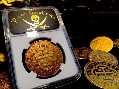 Spain  8 Escudos  1721  "Philip V - Seville Mint"  NGC 45 Gold Doubloon 12