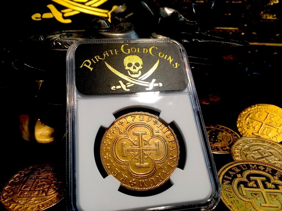 Spain  8 Escudos  1729  "Only 3 Known!"  NGC 50  Gold Doubloon