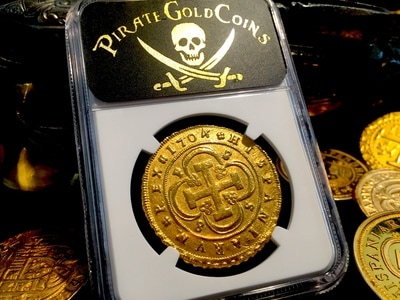 Spain  8 Escudos  1704  "Only 3 Known!"  NGC 61  Gold Doubloon 10