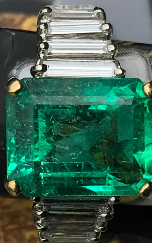 8.50 Ct Emerald & 2.5 ct Diamond Ring Appraised $70,000 4