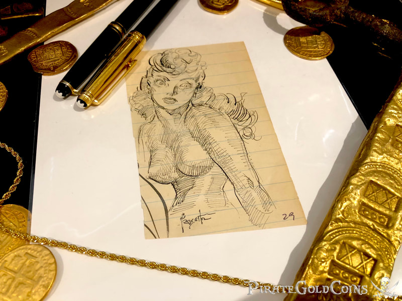 ​Frank Frazetta Sketch Female Study Original (2) Art 1950 Comic Book Art Signed