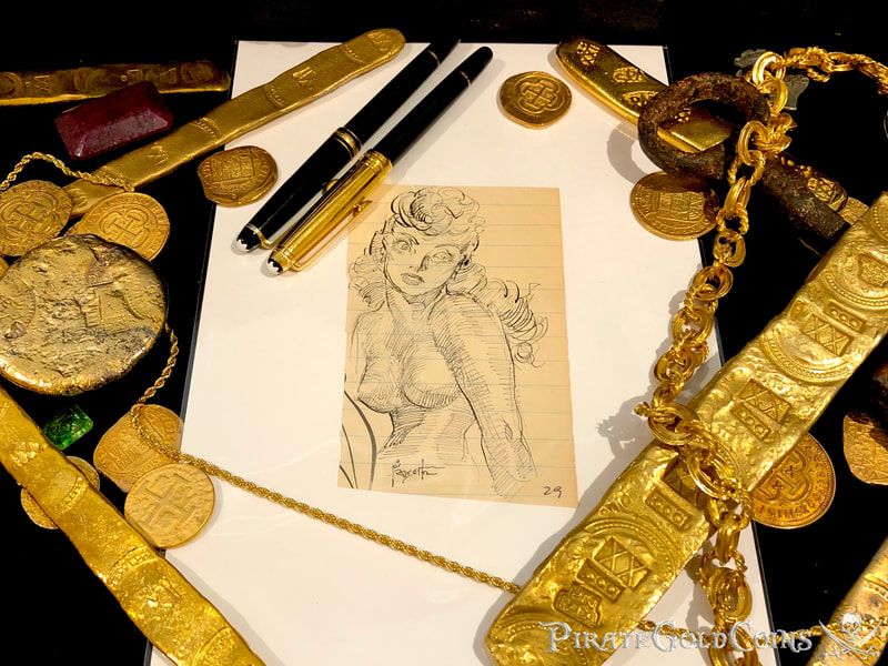 ​Frank Frazetta Sketch Female Study Original (2) Art 1950 Comic Book Art Signed 4