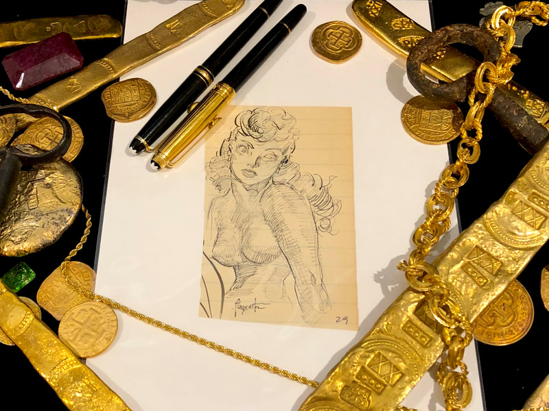 ​Frank Frazetta Sketch Female Study Original (2) Art 1950 Comic Book Art Signed 5