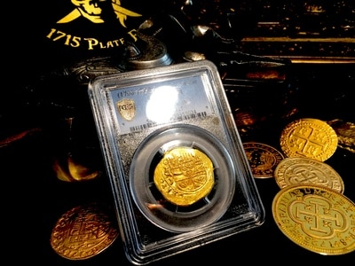 Mexico  1706-12  4 Escudos  "1715 Plate Fleet Shipwreck"  PCGS 64  Only 3 Known! 3