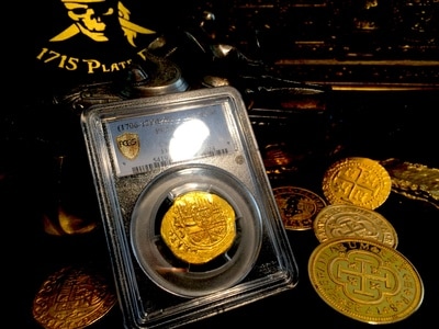 Mexico  1706-12  4 Escudos  "1715 Plate Fleet Shipwreck"  PCGS 64  Only 3 Known! 5