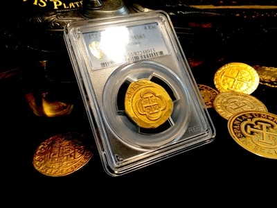 Mexico  4 Escudos  1714  "1715 Fleet Shipwreck"  PCGS 65 MS!! 2