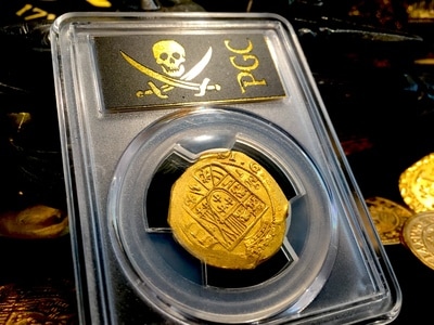 Mexico  4 Escudos  1714  "1715 Fleet Shipwreck"  PCGS 65 MS!! 8