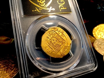 Mexico  4 Escudos  1714  "1715 Fleet Shipwreck"  PCGS 65 MS!! 10