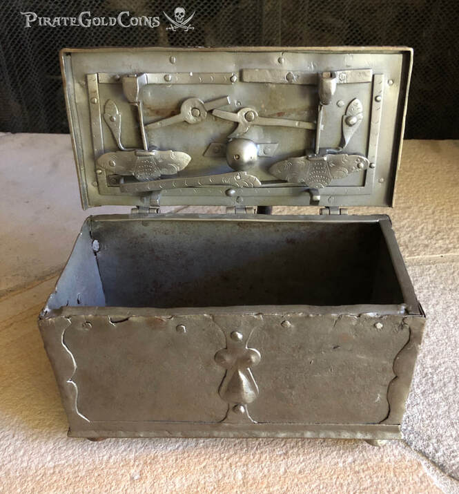 Silver Nuremberg Treasure Chest 1600's Steel Armada Box