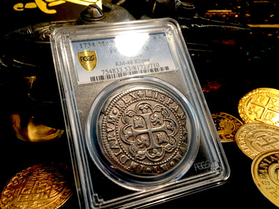 Mexico  8 Reales  1734  "Finest Known!"  Klippe  PCGS 53 7