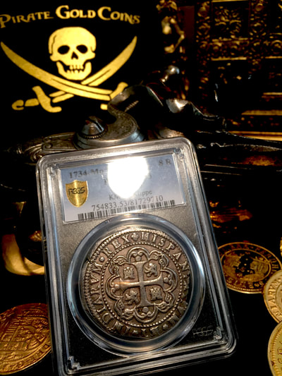 Mexico  8 Reales  1734  "Finest Known!"  Klippe  PCGS 53 5