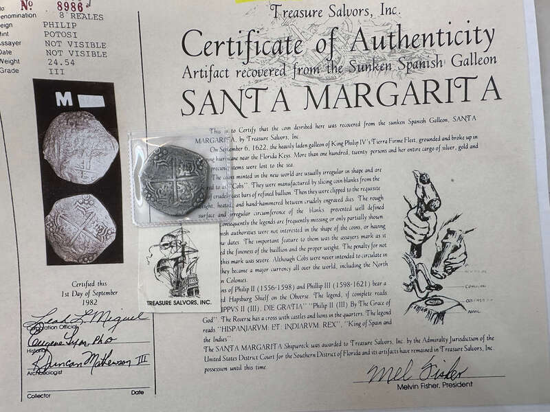 Bolivia 8 Reales 1618-21 "Atocha 1622 Shipwreck" PCGS F 5