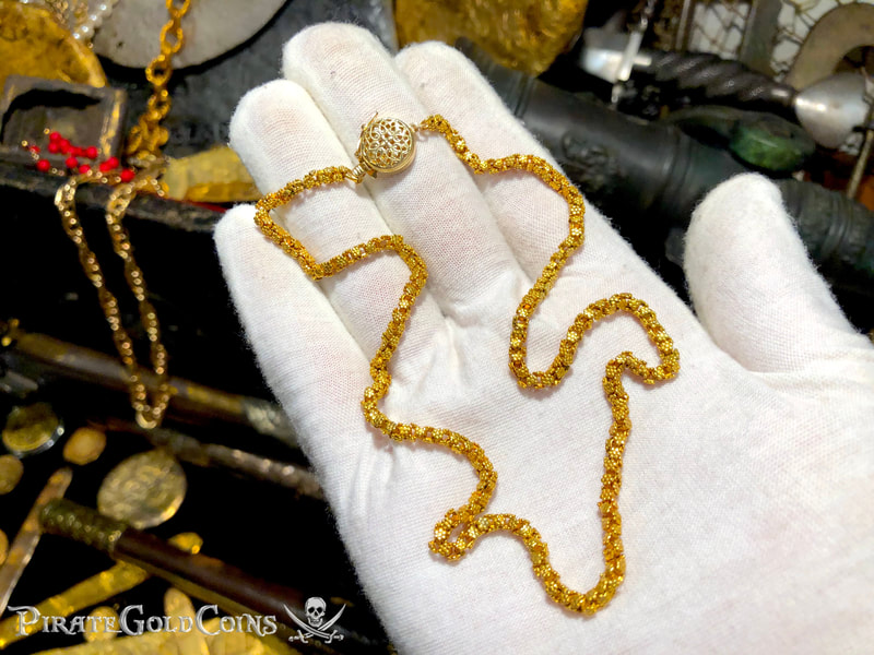 1715 Fleet Shipwreck Money Chain 18" Olive Blossom Necklace 2