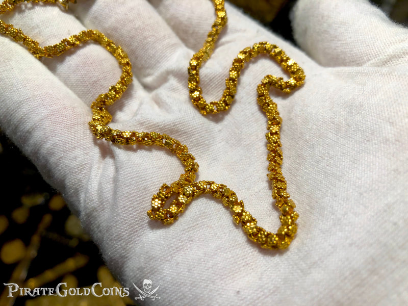 1715 Fleet Shipwreck Money Chain 18" Olive Blossom Necklace 4