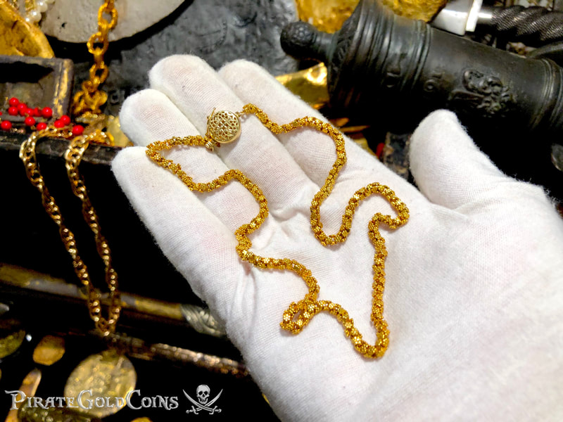 1715 Fleet Shipwreck Money Chain 18" Olive Blossom Necklace 7