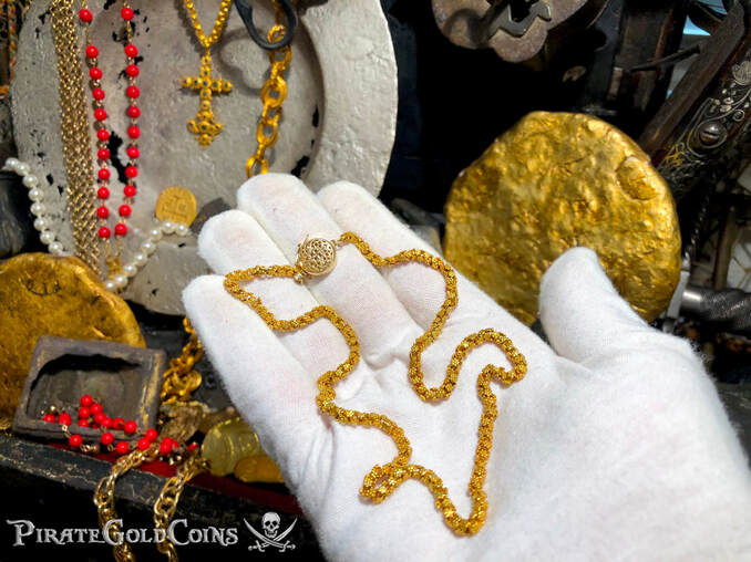 1715 Fleet Shipwreck Money Chain 18" Olive Blossom Necklace