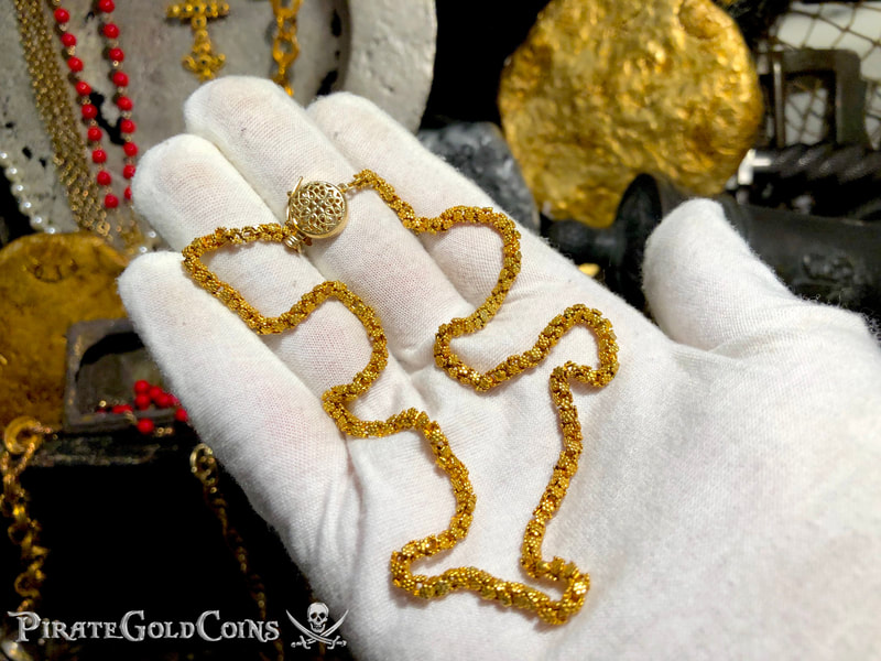 1715 Fleet Shipwreck Money Chain 18" Olive Blossom Necklace 9