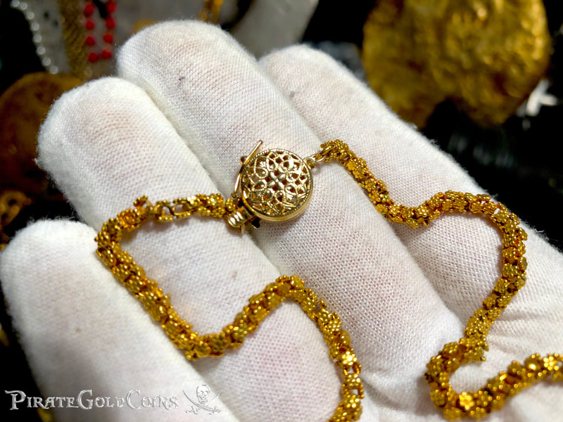 1715 Fleet Shipwreck Money Chain 18" Olive Blossom Necklace 10