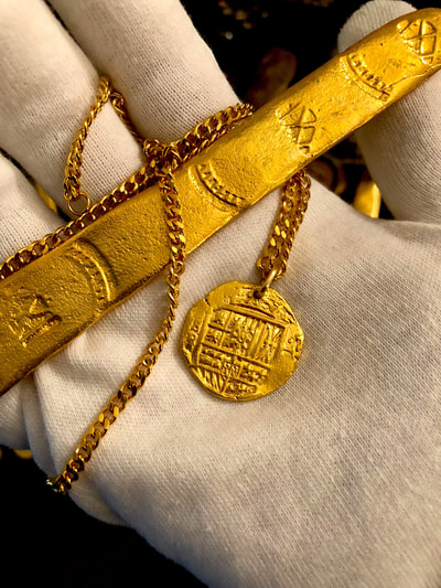 Authentic Spain 4 Escudos Shipwreck Jewelry Treasure Coin Necklace 8
