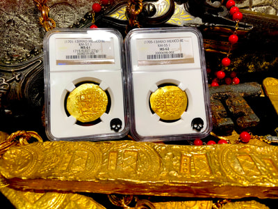 Mexico 8 Escudos 1701-13 "1715 Plate Fleet Shipwreck" NGC 61 20