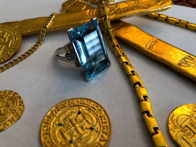 Platinum Aquamarine and Diamond Ring 40.75 Carats 6