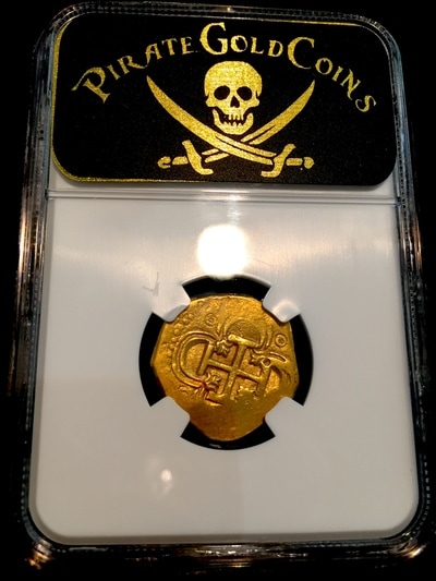 Spain 2 Escudos 1601-13  "Seville Mint"  NGC 40 Gold Doubloon Coin 9