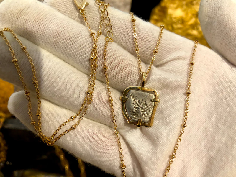 Mexico 1/2 Reales 1711 "Dated - from the 1715 Fleet Shipwreck" 18kt Pendant 3