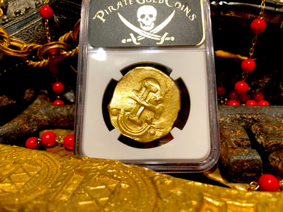 Spain 8 Escudos 1665-1700 "Brute Style" NGC 58 Pirate Gold Coins 7