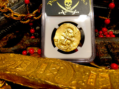 Spain 8 Escudos 1665-1700 "Brute Style" NGC 58 Pirate Gold Coins 9