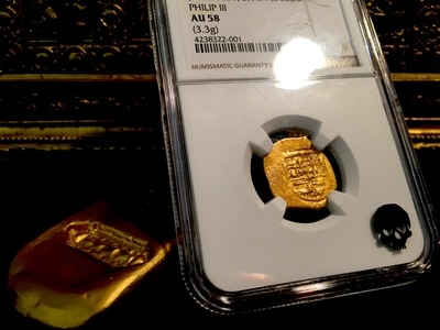 Spain  1 Escudo  1598-1621  "Philip III"  NGC 58  Gold Doubloon Coin 7