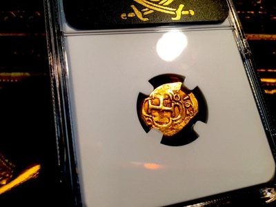 Spain  1 Escudo  1626  "Fully Dated- Atocha Era"  NGC 40  Gold Doubloon 6