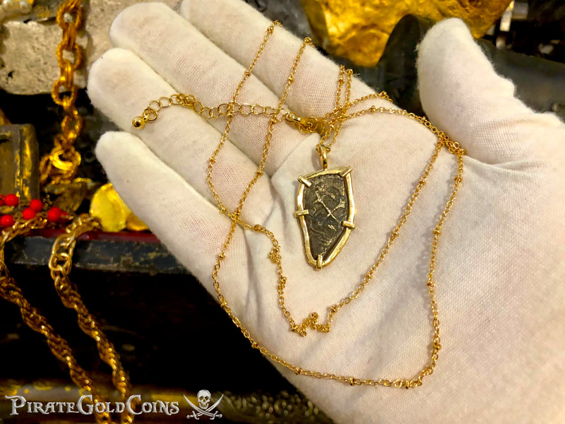 Mexico 1 Real 1704 "Dated - from the 1715 Fleet Shipwreck" 18kt Pendant 2