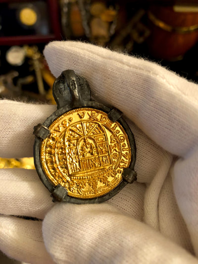 Hand Crafted "Skull Pendant" Solid Gold Replica Shipwreck Royal 6