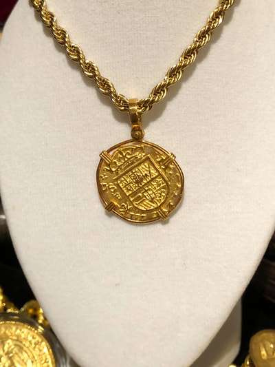 Reproduction Colombia 1622 "First Gold Coin in New World" Gold Electroplated 10