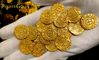 Pirate Gold Coins Shipwreck Treasure Jewelry Earrings 14