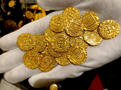 Reproduction Colombia 1622 "First Gold Coin in New World" Gold Electroplated 3