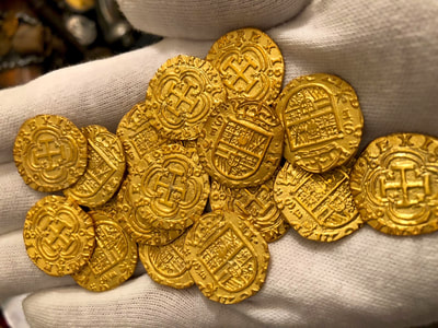 Reproduction Colombia 1622 "First Gold Coin in New World" Gold Electroplated 16