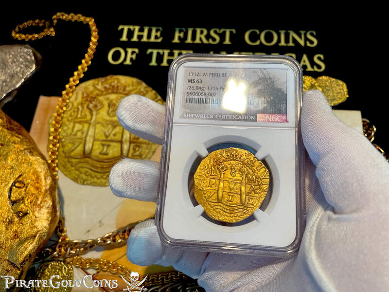 Peru 8 Escudos 1712 "1715 Plate Fleet Shipwreck" NGC 63 3