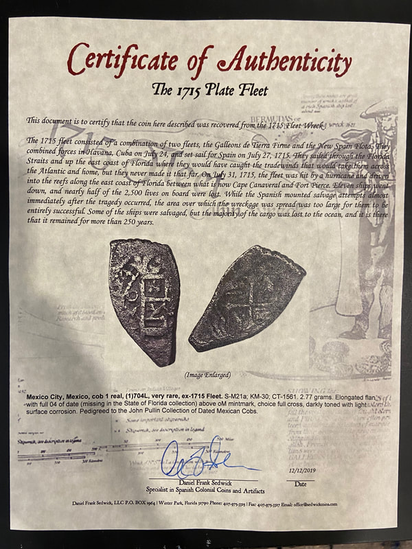 Mexico 1 Real 1704 "Dated - from the 1715 Fleet Shipwreck" 18kt Pendant 4