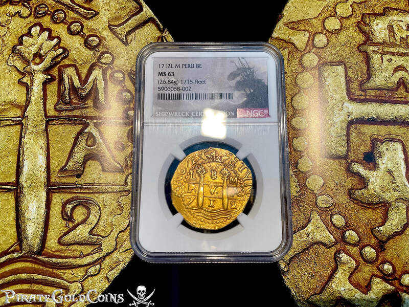Peru 8 Escudos 1712 "1715 Plate Fleet Shipwreck" NGC 63 19