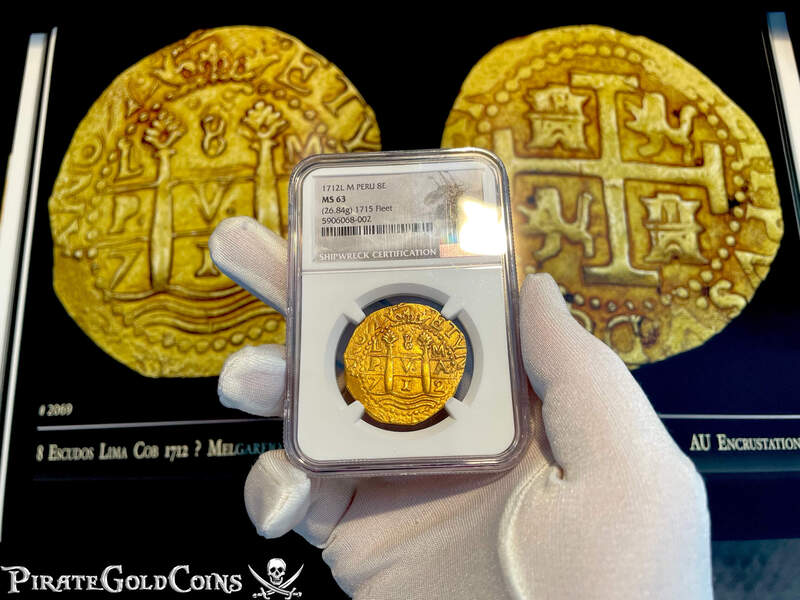 Peru 8 Escudos 1712 "1715 Plate Fleet Shipwreck" NGC 63 4