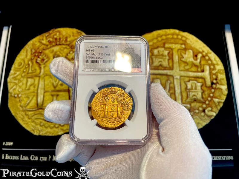 Peru 8 Escudos 1712 "1715 Plate Fleet Shipwreck" NGC 63 21