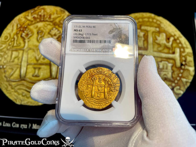 Peru 8 Escudos 1712 "1715 Plate Fleet Shipwreck" NGC 63 27