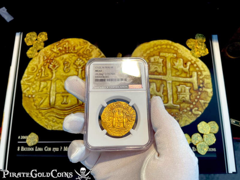 Peru 8 Escudos 1712 "1715 Plate Fleet Shipwreck" NGC 63 31