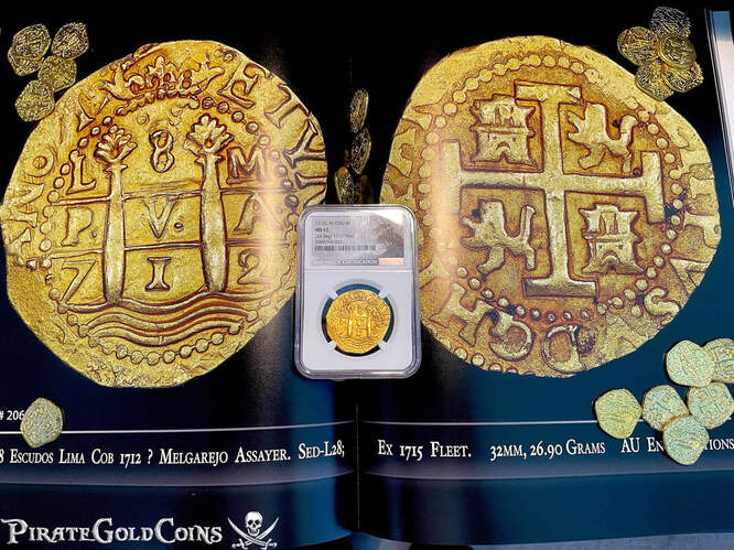 Peru 8 Escudos 1712 "1715 Plate Fleet Shipwreck" NGC 63 15