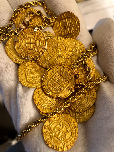 Reproduction Colombia 1622 "First Gold Coin in New World" Gold Electroplated 18