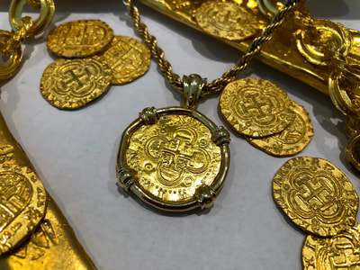 Spain 2 Escudos Sold 22kt Gold Replica Jewelry Coin 3