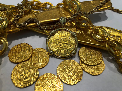 Spain 2 Escudos Sold 22kt Gold Replica Jewelry Coin 4