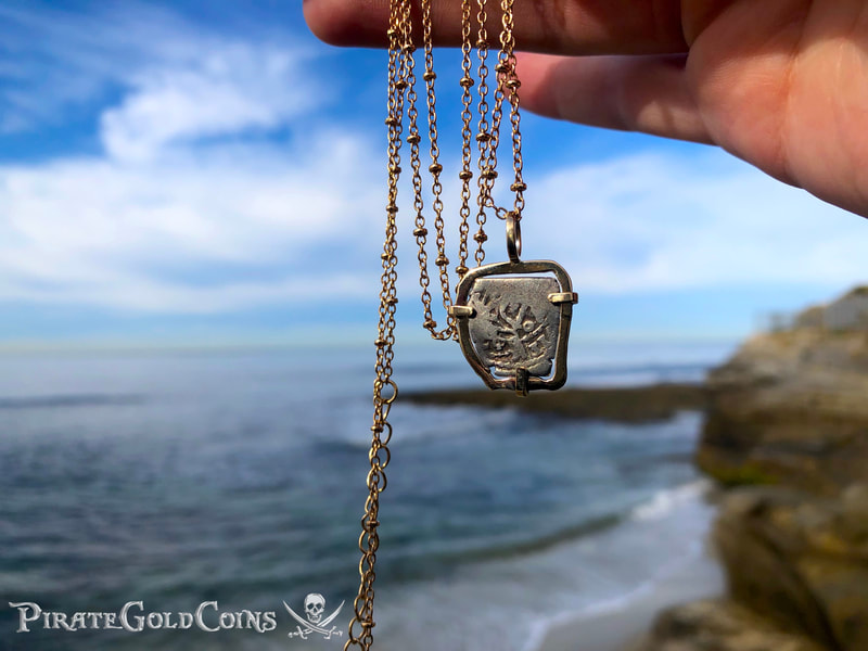 Mexico 1/2 Reales 1711 "Dated - from the 1715 Fleet Shipwreck" 18kt Pendant 2