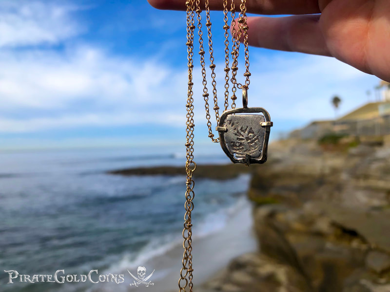 Mexico 1/2 Reales 1711 "Dated - from the 1715 Fleet Shipwreck" 18kt Pendant 5